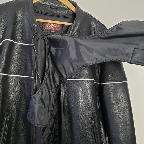 Wilsons Leather Heavy Riding Jacket XL - Picture 5 of 9